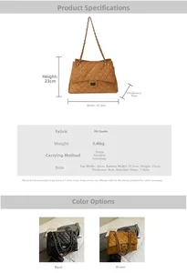 Fiche technique détaillée montrant les dimensions et matériaux du sac bandoulière