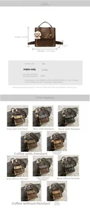 Tableau des tailles détaillé et spécifications du sac à dos vintage en cuir PU pour femmes