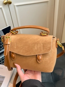 Women Retro PU Leather Shoulder Bag Minimalist Small Square Crossbody Bag With Top Handle Fashion Handbag For Daily Commute