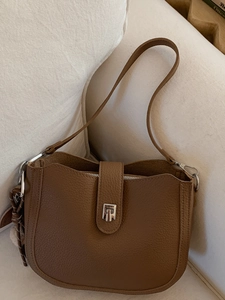 Women Retro Litchi Pattern PU Leather Bucket Bag Fashion Simple Crossbody Shoulder Bag With Metal Buckle Casual Daily Tote