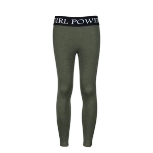 Mallas de deporte de talle alto verde oliva con cinturilla elástica Girl Power