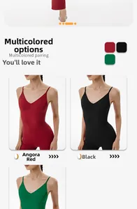 Three colors of slim fit v-neck jumpsuits in ankara red, black, and dark green