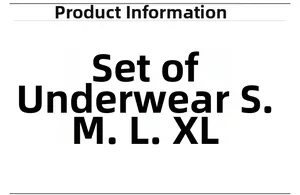 Size information for matching eyelash lace panties showing available sizes S M L XL