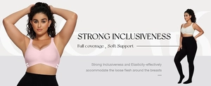 Full coverage V-neck mesh bra with soft support and high elasticity for plus sizes