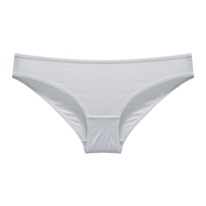 White lace low-rise breathable cotton panties for women with seamless textured finish