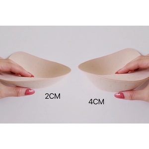 Seamless Nylon Push Up Bra Pads Inserts Breathable Thickened Bra Pads For Women Underwear Sports Bras Swimsuits Nude