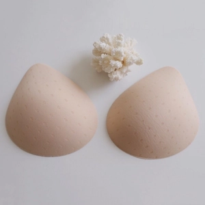 Breathable skin-tone teardrop bra inserts with seamless push-up padding for women