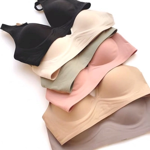 Reggiseni senza cuciture scollo a V in vari colori con supporto morbido elastico
