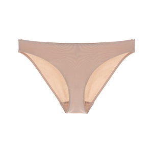 Culotte sans couture en soie glacée beige pour femme, respirante et extensible
