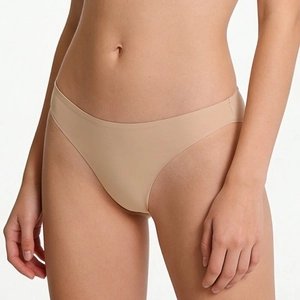 Culottes Sans Couture en Soie Glacée pour Femmes Sexy Taille Basse Strings Respirants Couleur Unie Lingerie