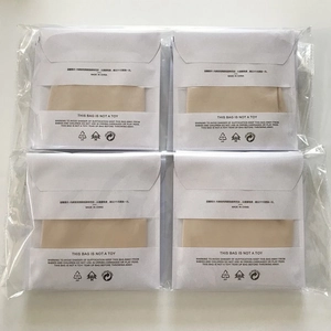 Detail view of 4-piece seamless nylon panty set in protective envelope packaging