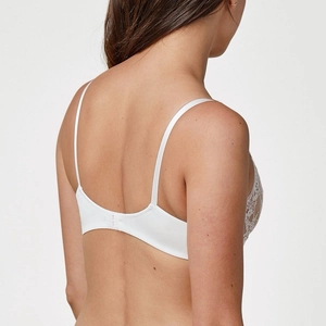 Elegantes weißes Spitzenunterwäsche-Set mit Stickerei und verstellbaren Trägern für Damen