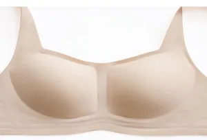 Detail of 20D high-elastic fiber seamless bra showing smooth stretchable fabric