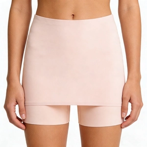 Culotte de Sécurité sans Couture Taille Haute Contrôle du Ventre pour Femme Nylon Entrejambe en Coton Shorts de Shapewear Nude Noir