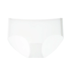 Detailed close-up of seamless ice silk underwear with antibacterial cotton crotch