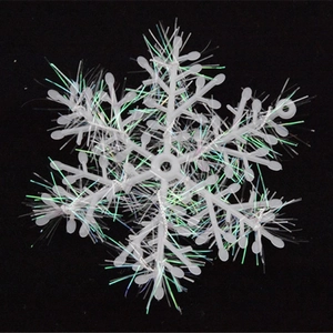 Christmas Snowflake Hanging Decorations Iridescent Plastic White Snowflakes Ornaments For Christmas Tree Window Winter Party Decor