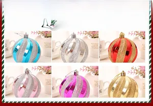 Detailed macro view of spiral textured Christmas ornaments with glitter and glossy finish
