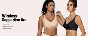 Dettagli del reggiseno senza cuciture e senza ferretto con spalline regolabili anteriori