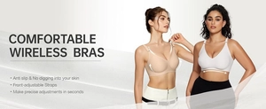 Dettaglio delle spalline regolabili anteriori sui reggiseni senza ferretto comodi