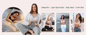 Set reggiseno senza cuciture e ferretto per dormire yoga e uso quotidiano in vari colori