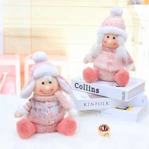 Set di due bambole di peluche rosa 25cm per decorazioni di San Valentino, stile invernale