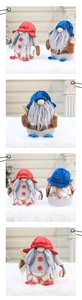 Detailed view of red and blue baseball gnomes with miniature bats and gloves