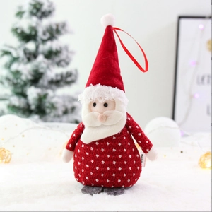 Christmas Plush Santa Reindeer Angel Hanging Dolls For Christmas Tree Decoration Non-Woven Fabric Knitted Ornament Festive Home Decor