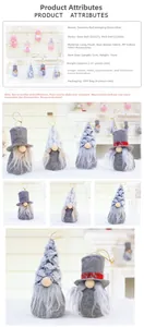 Detail showing plush Valentine gnomes with pink hats and white beards for home decor