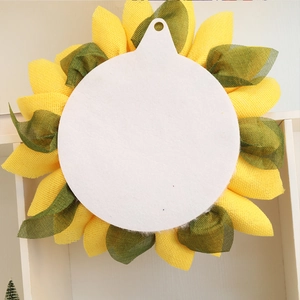 40cm decorative sunflower mesh wreath for home door and wall hanging decoration