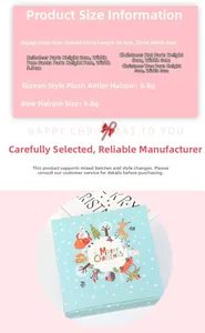 Tableau des tailles pour coffret cadeau de Noël avec pinces et bracelets à claquer