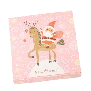 5-piece Christmas headband gift box set with festive reindeer and Santa illustration