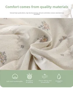 Detail of floral infant romper fabric showing soft breathable cotton weave and vintage print