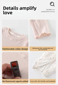 Détails du tissu en coton fleuri et test sans agent fluorescent pour bébé