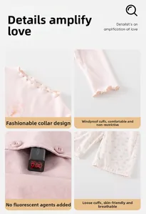 Détails de l'ensemble rose pour bébé fille avec col à volants et pantalon à fleurs