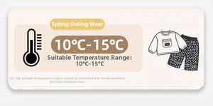 Dettagli completi per bambine primavera con guida alle temperature 10°C-15°C