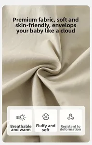 Detail von weichem, atmungsaktivem Khaki-Köperstoff für Babykleidung mit Textur