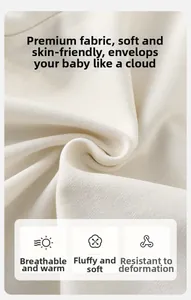 Detail of soft breathable knit cotton fabric for baby set with fine texture