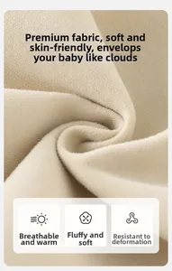 Close-up of soft breathable apricot knit fabric for toddler boys spring tracksuit set