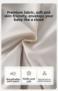 Close-up of soft beige knit fabric showing breathable and skin-friendly texture
