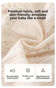 Detail shot of soft breathable floral fabric for girls long sleeve spring blouse