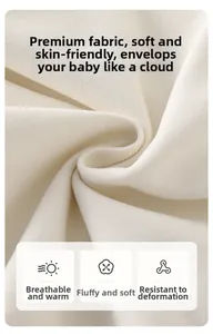 Detailed macro view of soft breathable and fluffy cotton fabric for baby clothes