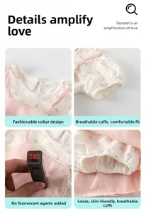 Detail of floral baby bodysuit fabric with a fluorescent agent test showing zero value