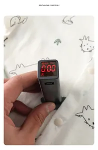 Fluorescence test showing 0.00mg/l on baby cotton fabric with cute lamb patterns