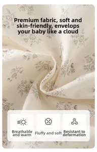 Gros plan sur la texture en coton doux à fleurs pour tenue d'été pour bébé fille