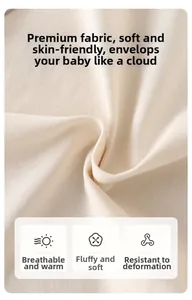 Close-up of soft breathable beige knitted cotton fabric for premium toddler clothing set