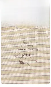 Détail du t-shirt rayé à côtes pour garçon avec imprimé cheval et col rond classique