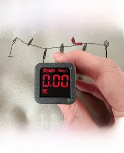 Detail showing fluorescent agent test result 0.00mg/L on soft breathable cotton fabric
