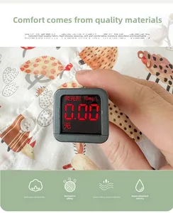 Detail showing non-fluorescent safety test results on soft floral cotton baby romper fabric