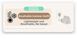 Close-up of baby summer set showing breathable white tank top and striped shorts detail
