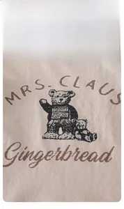 Detail of soft cotton baby t-shirt featuring a vintage teddy bear print and text